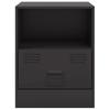 Nightstand Black 34.5 X 39 X 44 Cm Steel
