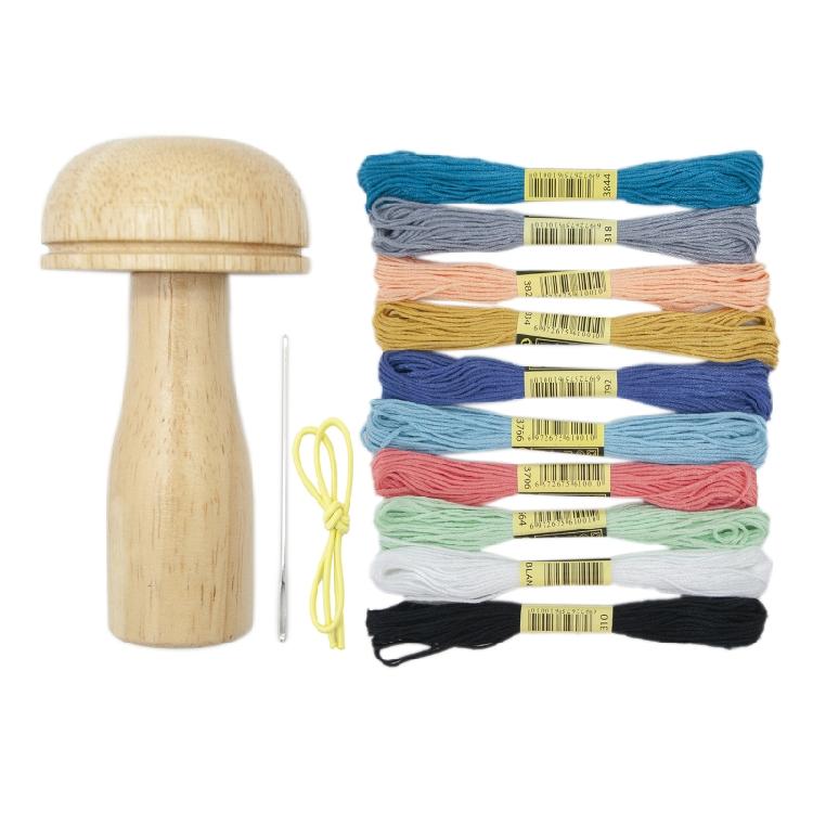 Mushroom Patchwork Utensile Wooden Darning Tool Weaving Crafts for DIY Sewing
