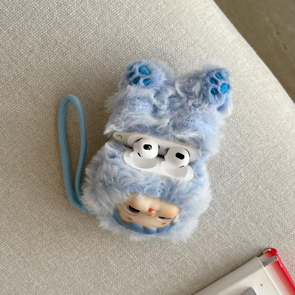Cute Plush Doll for AirPods Pro1/1 Protective Case Pro1 Wireless Bluetooth 1/1 Generation Earphone Case