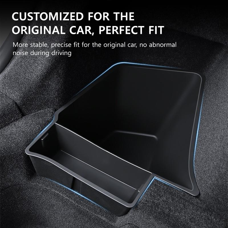 Trunk Side Storage Box with Cover for Tesla Model Y Juniper 2025 TPE Waterproof Trunk Organizer Storage Box Car Interior Parts