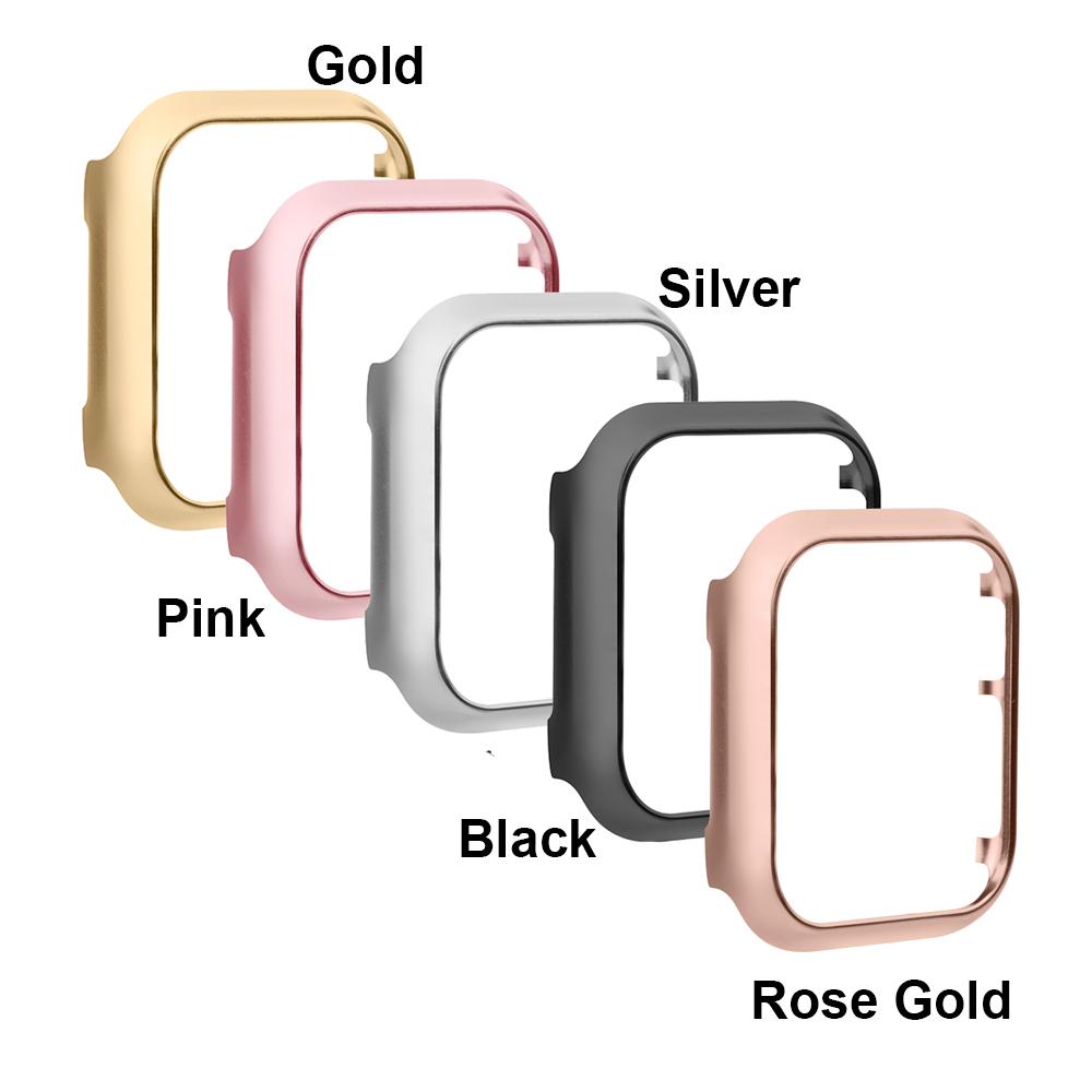 Accessories for Apple Watch Case 45mm 46mm Metal Bumper Protective Cover Frame for iWatch 10 Series 7/6/5/4 Cases Aluminum Gold