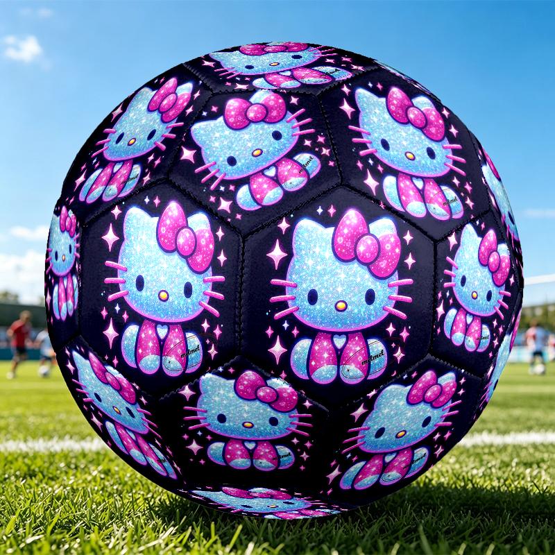 1pc Hello Kitty Size 5 Soccer Ball, Standard Sport Football Firm Stitching for Training And Match, Gentle on the Feet, Durable and Unique