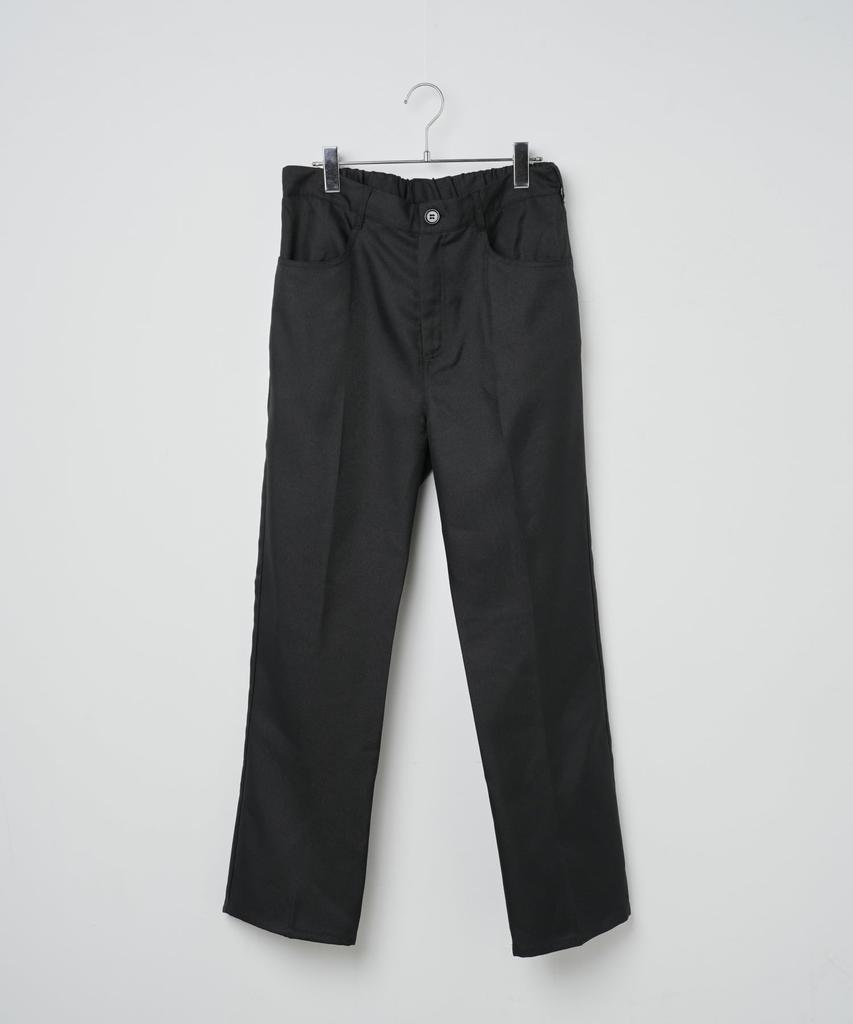 WEGO Unisex Flared Korean Size Black Semi-Flared Slacks, Pants, Bottoms, Year-Round, All-Season, Stylish, Casual, Style, Spring, Summer, Autumn,