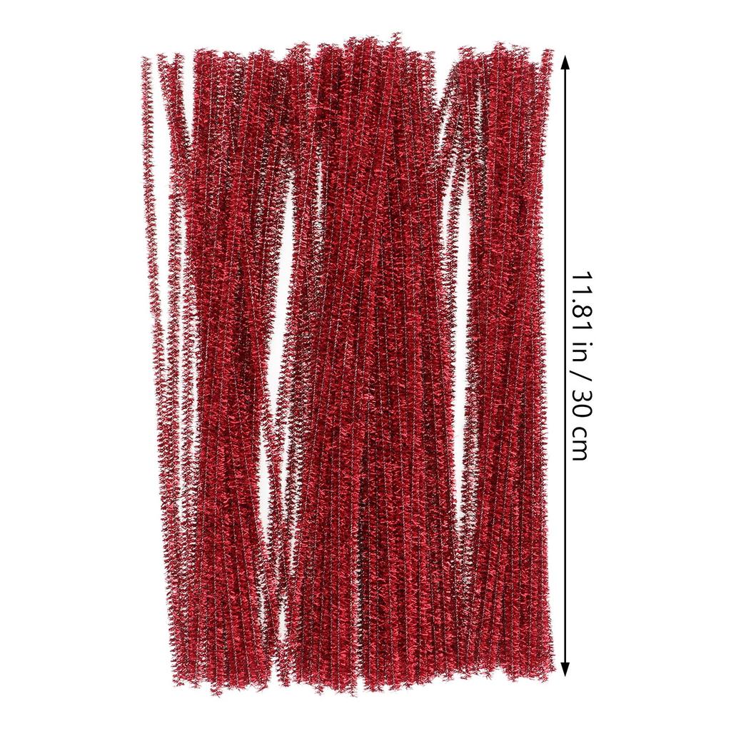 100Pcs Glitter Twisted Stems DIY Craft Material 30Cm Length Creative Gift Party Favors Christmas Decoration for Kids Imagination
