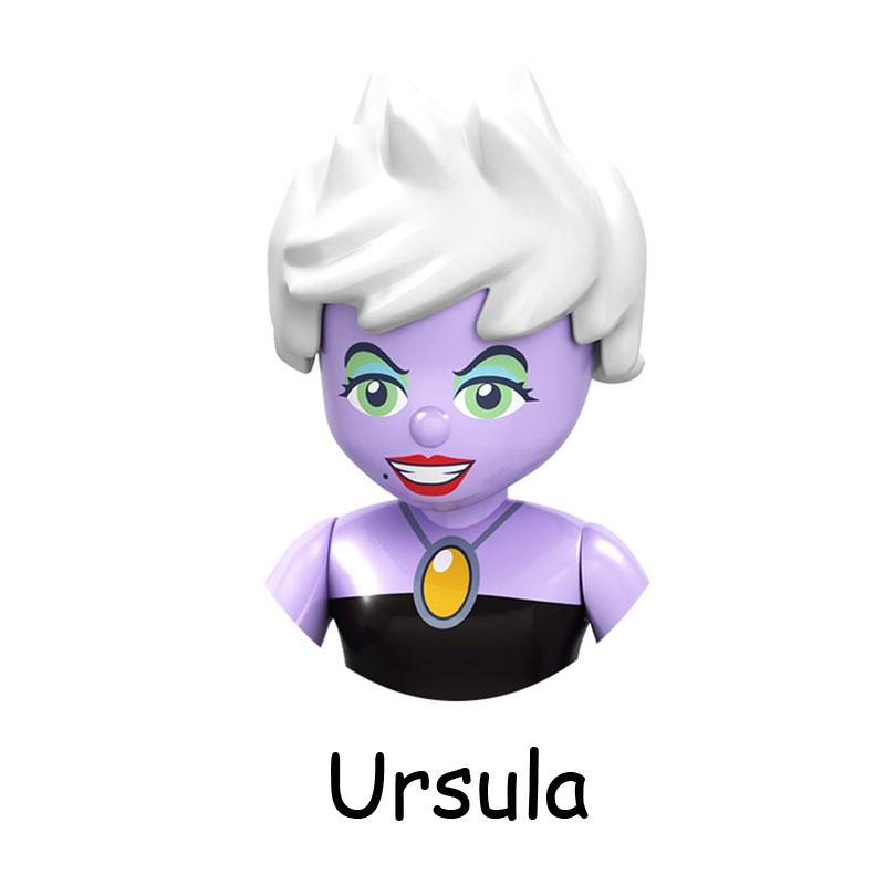 Non-Toxic Fairy Tale Princess Children Belle Beast Cinderalla Anna Olivia Model Figure Blocks Construction Building Bricks Toys For Children