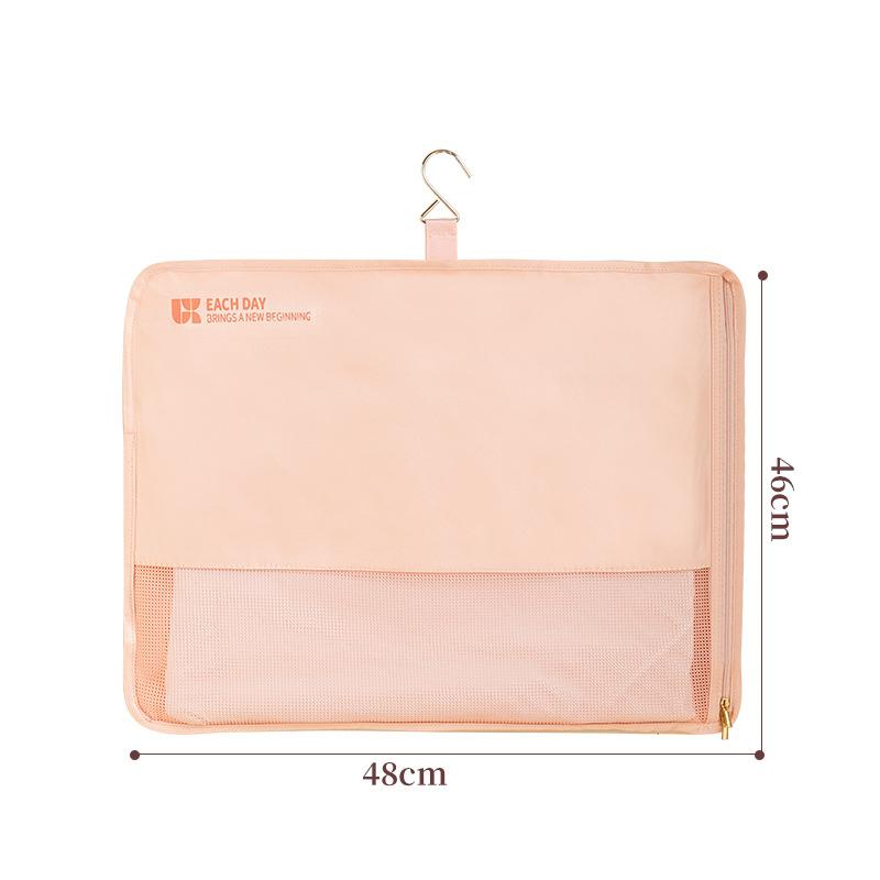 Mesh Hanging Clothes Organizer Visible Large Capacity Clothes Hanger Bag Space Saving with Hook Clothing Storage Bag Home