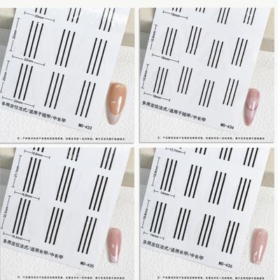 Nagelkunst-Aufkleber Mehrzweck-Positionierung Französischer Hilfsaufkleber Transparenter Prozess Verschiedene Radien Mit Hilfslinie Finger