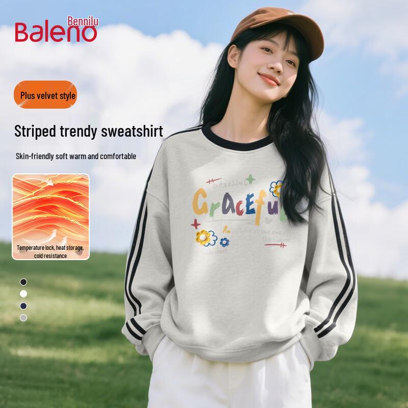

Baleno Women s Fleece-Lined Crew Neck Sweatshirt XL