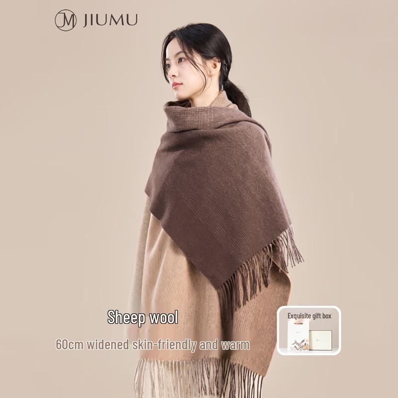 

JIUMU Women s Wool Gradient Shawl Scarf SZ088 One Size