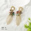 European and American Jewelry, Ethnic Style, Colored Hollow Earrings, Court Temperament, High-end Earrings, Earrings Are In Stock.