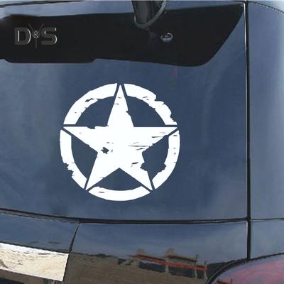 DYS Auto Shop Cerchio Stella Riflettente Car-Styling Veicolo Corpo Finestra Decalcomanie Adesivo Decor