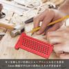 GLOWZEN Red T-Square, Woodworking Marking Tool, High-Precision Square, Marking Gauge, Carpentry Tool, Scribing Gauge, Right-Angle Measuring Tool for D