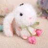 Cute Plush Doll Pendant PP Cotton Bag Charm Backpack Charm Tulip Rabbit Keychain  Kids