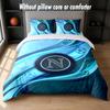 Set Biancheria da Letto Napoli FC 1 Copripiumino + 2 Federe Morbido Traspirante Biancheria da Letto per la Casa