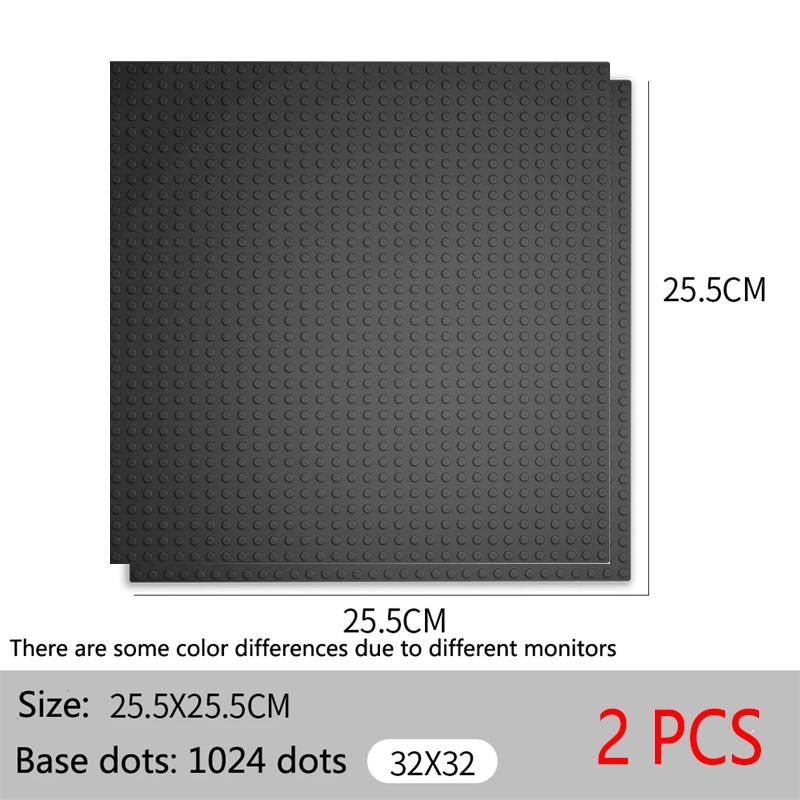 2PCS Classic Baseplates 32x32 16x32 Dots Base Plate MOC Blocks Plastic Building Bricks Assembly Compatible Brand City Friends