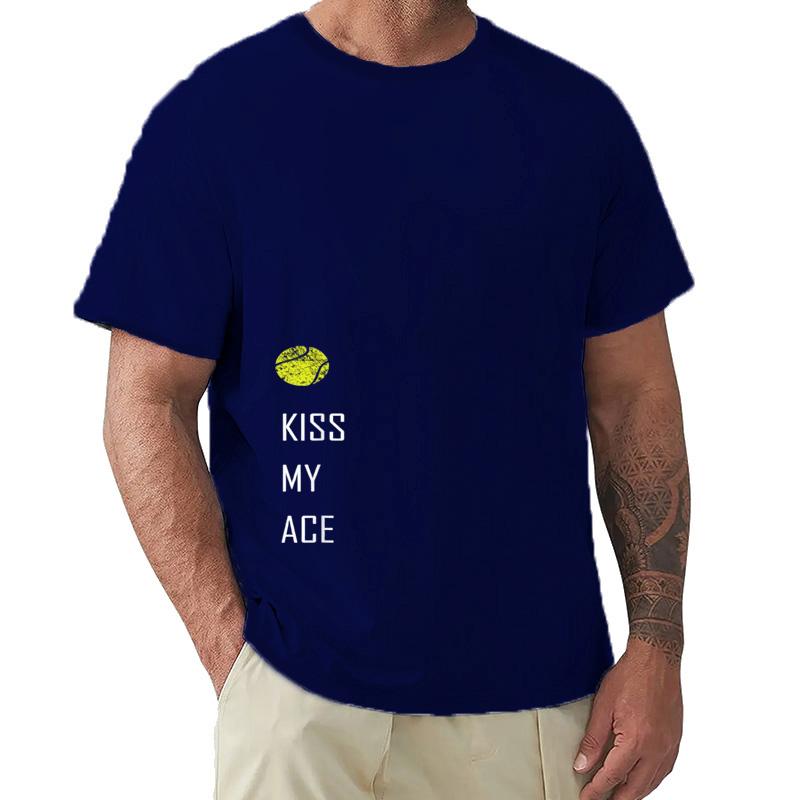 Tennis Shirt Kiss My Ace Funny Cute Sports Gift Tshirt Unisexs Clothes Tops Graphic T Shirts Streetwear Camisas