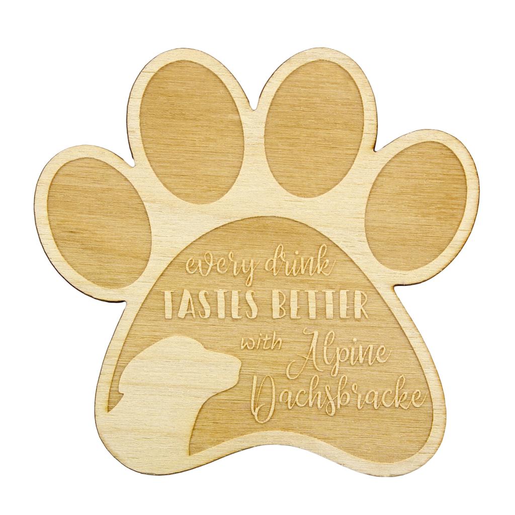 Alpine Dachsbracke - Mug coaster, engraved coaster with dog, gift for dog lover by Art-Dog brand