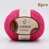 6pcs Luxurious Alpaca Cashmere Yarn  Ultra Soft & Warm Handmade DIY  Crocheting Yarn Suitable for Beginners Scarves300g/10.58oz