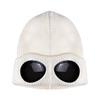 Men Women Couple Fashion Autumn And Winter Fleece Knit Warm Wool with Googles Ski Cap Hat