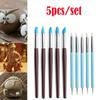 5PCS Silicone Clay Sculpting Tool For Brush Modeling Dotting Nail Art Pottery Clay Tool New DIY Carving Sculpting Tools 2025