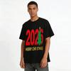 Merry Christmas 2026 Tree Print Casual Holiday Top Pure Cotton T-shirt