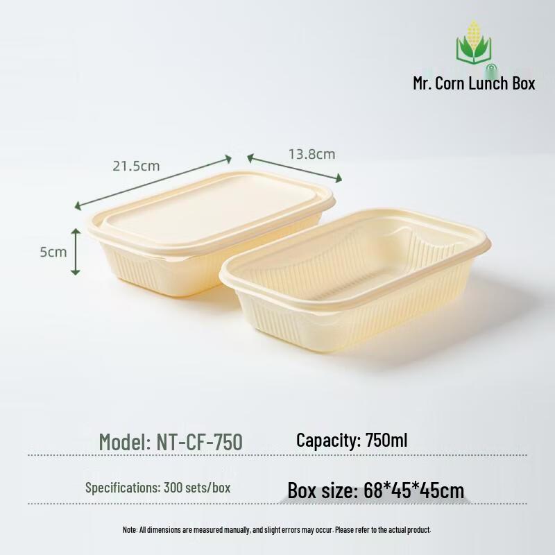 Mr. Corn Biodegradable Corn Starch Disposable Meal Box