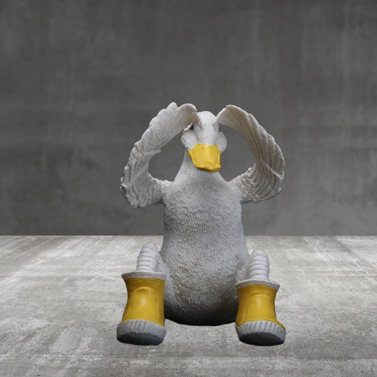 

Статуэтка утки, коллекционная художественная фигурка, уникальный современный орнамент, скульптура из смолы для столешницы Sitting 11cmx15cm