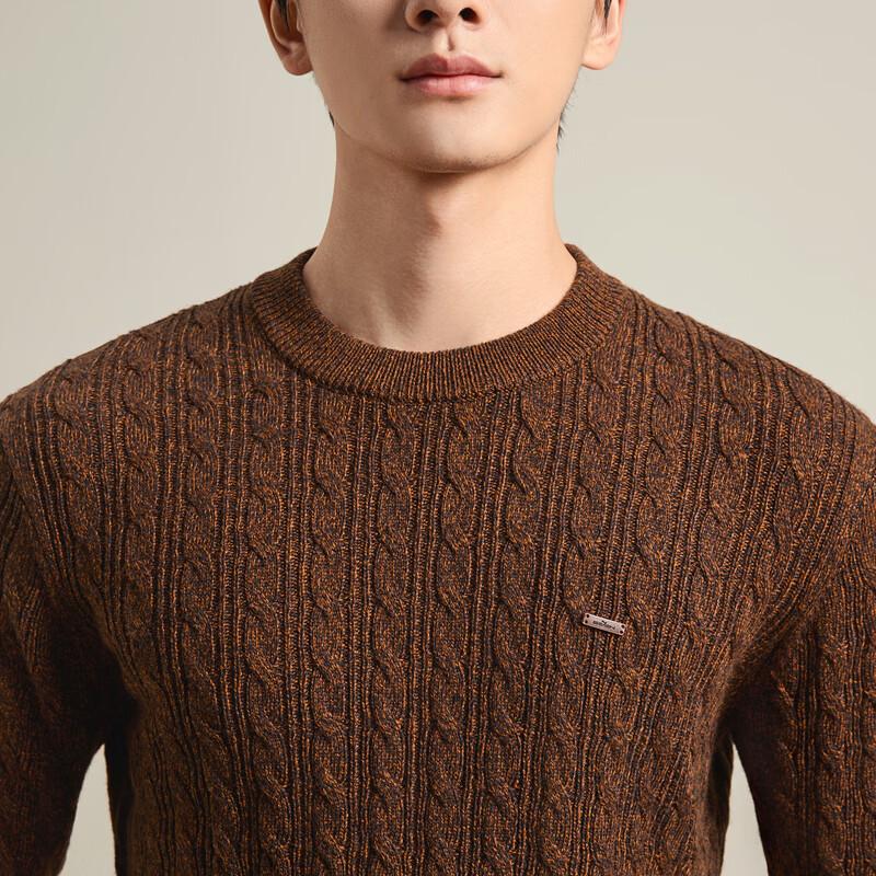 Seven Men's Wool-Blend Round Neck Casual Pullover Sweater