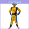 Bequemes Baumwoll-Wolverine-Kostüm Ganzkörperanzug für Halloween- und Kindertagsfeiern