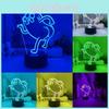 Adventure Time Jake The Dog Bend Over Figure 3d Night Light Acrylic Base Panel