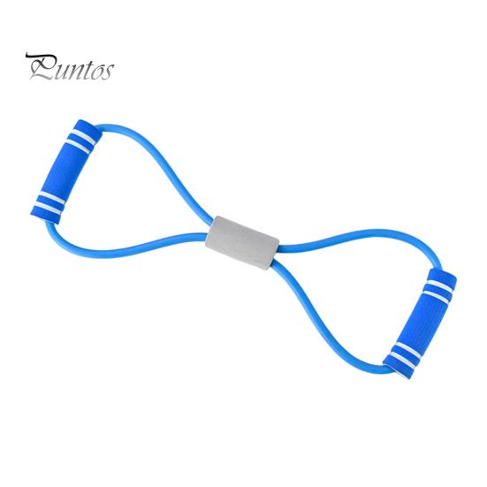 

Фитнес-лента сопротивления Figure 8 с противоскользящей ручкой, портативная, для мужчин и женщин, для растяжки плеч, силовых тренировок, эластичный ремешок, натяжной канат синий