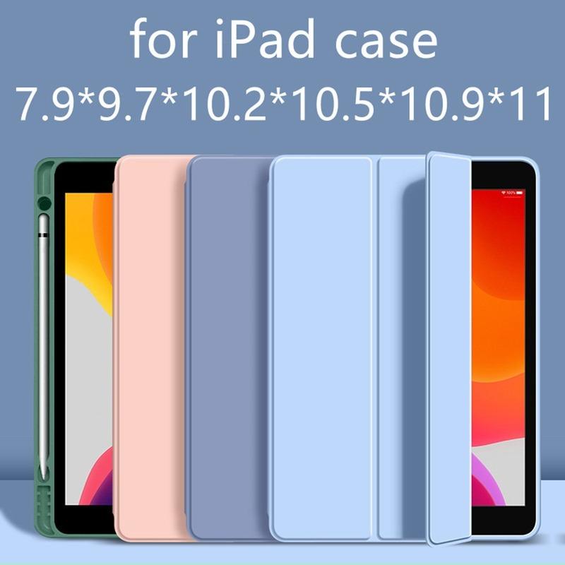 

Кожаный чехол для iPad Air 5 Air 4 10,9 2020 Pro 11 10,5 Air 9,7 2018, мини-умный чехол с подставкой для карандашей, iPad 9 10,2 7-го, 8-го поколения