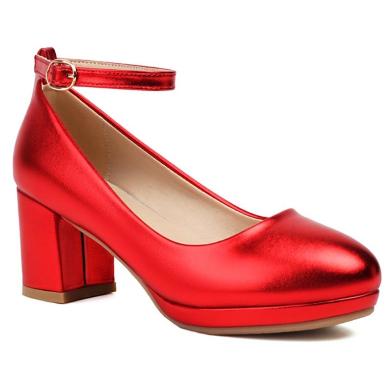 Элегантные женские туфли-лодочки на высоком каблуке красного золотого и серебристого цвета большой размер 45 повседневные для вечеринки офиса свадьбы туфли для платья удобные 34 красный 4790₽