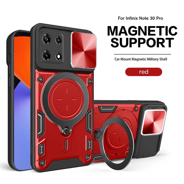 For Infinix Note 30 Pro 4G Case Magnetic Holder Ring Protect Fundas For Infini Note30 5G Slide Lens Shockproof Armor Case