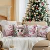 Pink Christmas Theme Pillowcase Bedroom Sofa Cushion Cover 100% Polyester Living Room Cushion Pillowcase Home Decor