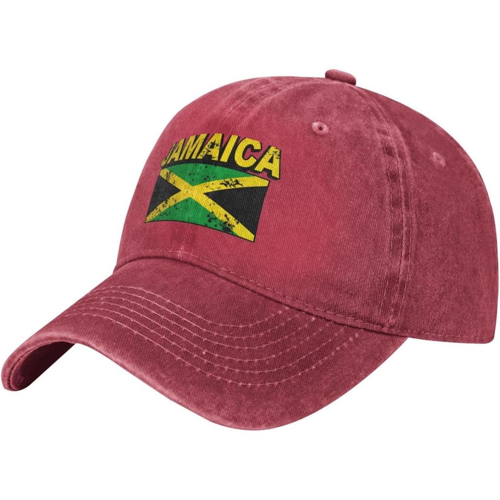 Jamaica Flag Distressed Baseball Cap Washed Cotton Adjustable Dad Hat Outdoor Sun Protection