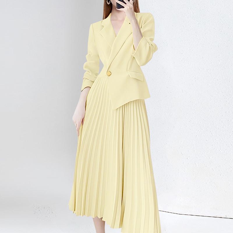 ZANZEA Women Turn Down Collar 3/4 Sleeve Loose Casual Long Dress