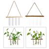 Wooden Frame Glass Test Tubes Ing Vase Planter Bud Flower Terrarium Container for Home Office Living Room Decoration