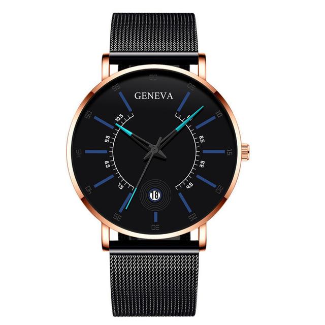 Fashion Business Watch Web Strap Men's Watch Stainless Steel watch Quartz watch New creative calendar watch