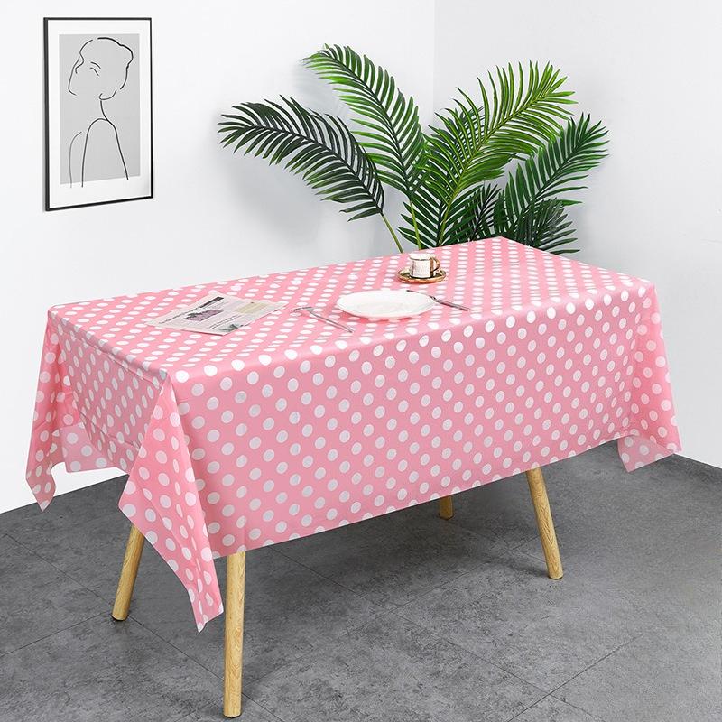 1/3pcs Disposable Tablecloth Polka Dot Tablecloth Birthday Party Outdoor Picnic Desk Cloth