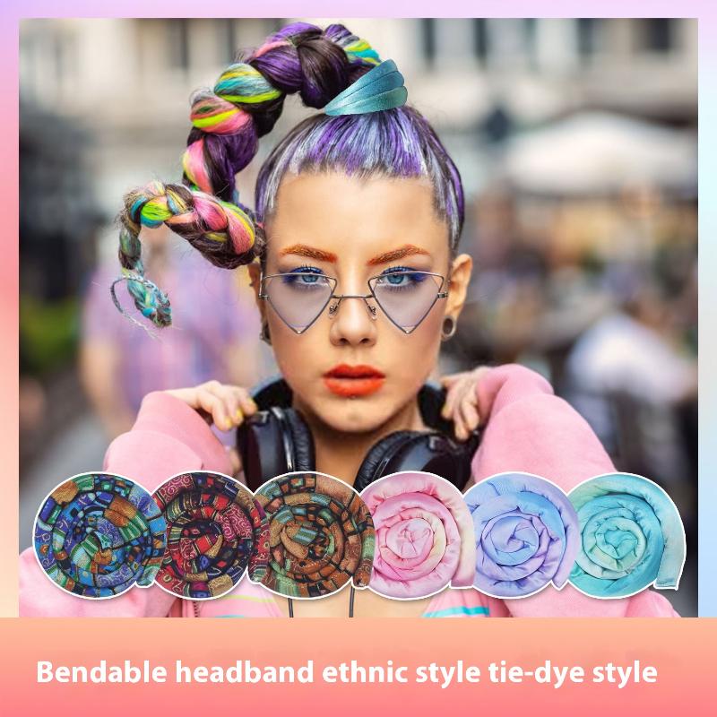 Colorful Dreadlocks Long Ponytail Hairpin Hair Bands Ethnic Style Hair Ropes Ties Horsetail Headband Bendable Hair Styling Tools
