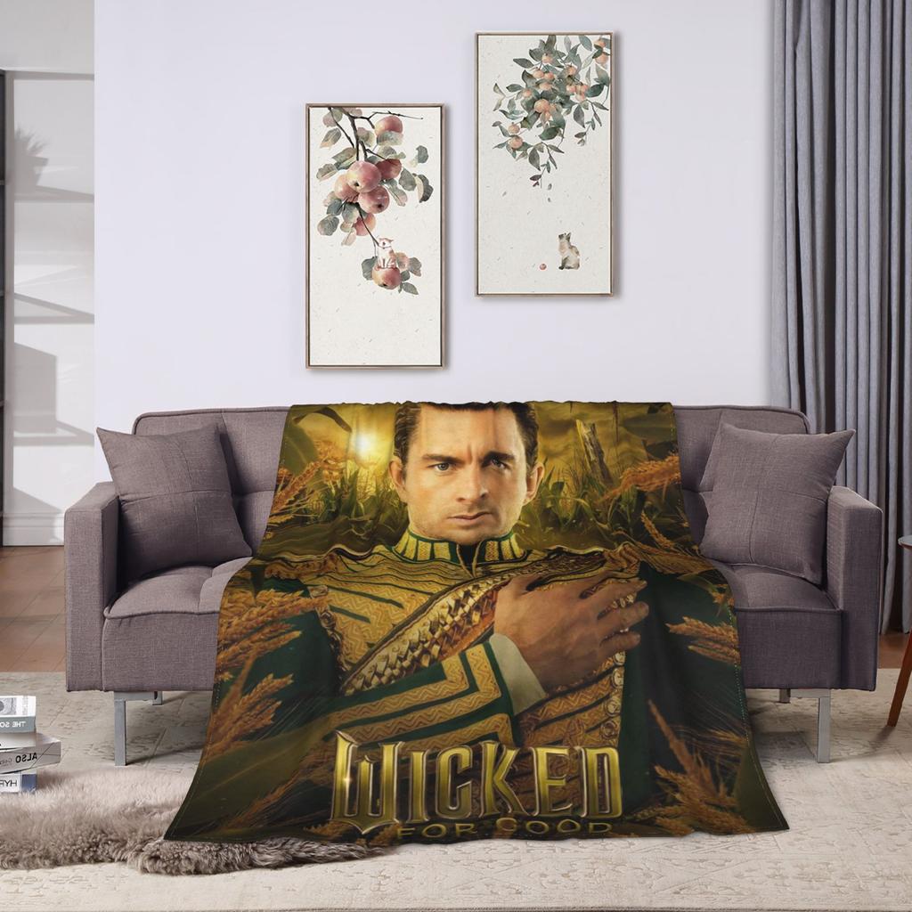 Wicked For Good Fiyero 2025 Film Super Soft Blanket Kids Plush Bedding Throws Novelty Living Room Flannel Bedspread Bed Cover