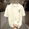 High Quality Cotton Short Sleeved T-shirt 2025 Summer Sports and Leisure Round Neck Loose and Versatile T-shirt Trend