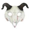 Cosplay Goat Skull Face Guard Ultralight Breathable Realistic Looking Halloween Decor Masquerade Party Prop