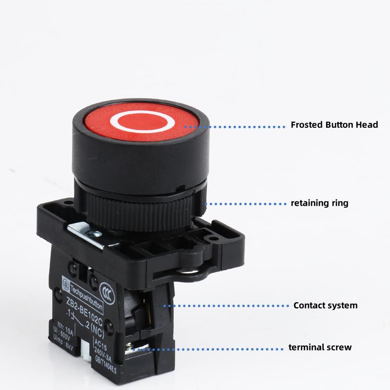 22mm Start Stop Button with The Arrow Symbol XB2 Flat Touch Switch Button Momentary Button Switch Plastic Red/Green Push Buttons Switches4
