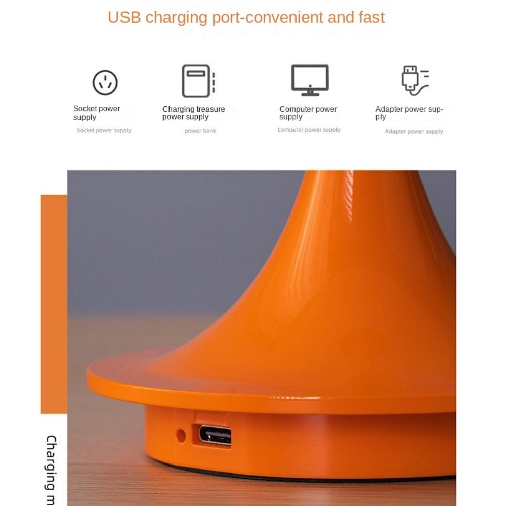 USB Rechargeable Mushroom LED Desk Lamps Cordless Indoor Lighting  for Hotel Bar Coffee