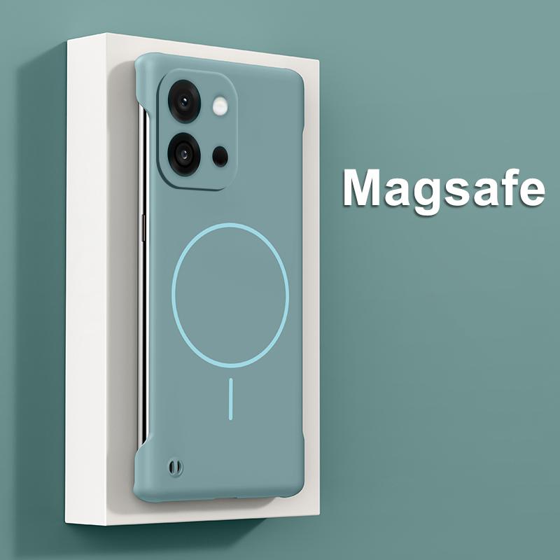 Solid Color Frameless Magnetic Phone Cover For OnePlus 13T 13R 13 12R Ace 5 3 Slim Shockproof Hard PC Wireless Charge Case