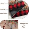 VIKAMA Retro Christmas Tree Entrance Rug Anti-Slip Kitchen Laundry Room Floor Mat Winter Welcome Door Mat Home Decoration