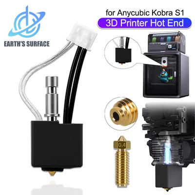 Peças de Impressora 3D para Anycubic Kobra S1 Combo Hotend Kobra S1C Kit Hot End Bico 0.2 0.4 0.6 0.8mm Hotend Termistor Kobra S1