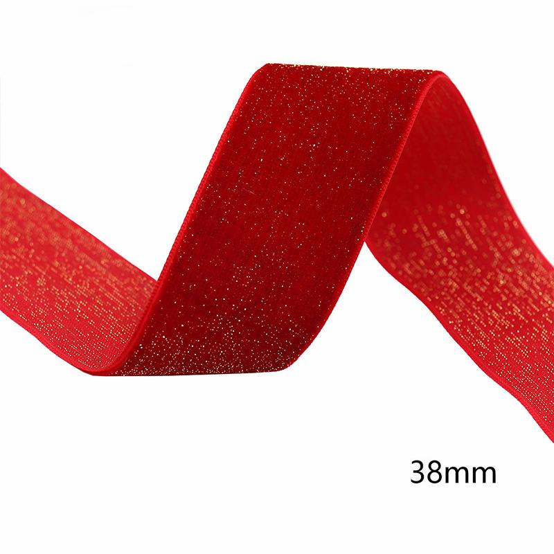 10Yards Christmas Velvet Ribbon New Year Red Festival Ribbon Bow Garland Gift Box Package Ribbon Festival Scene 10/16/20/25/38Mm